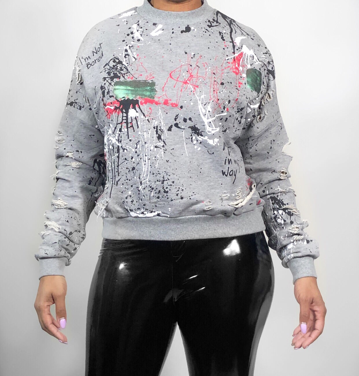 POPPIN Paint Splatter Sweatshirt