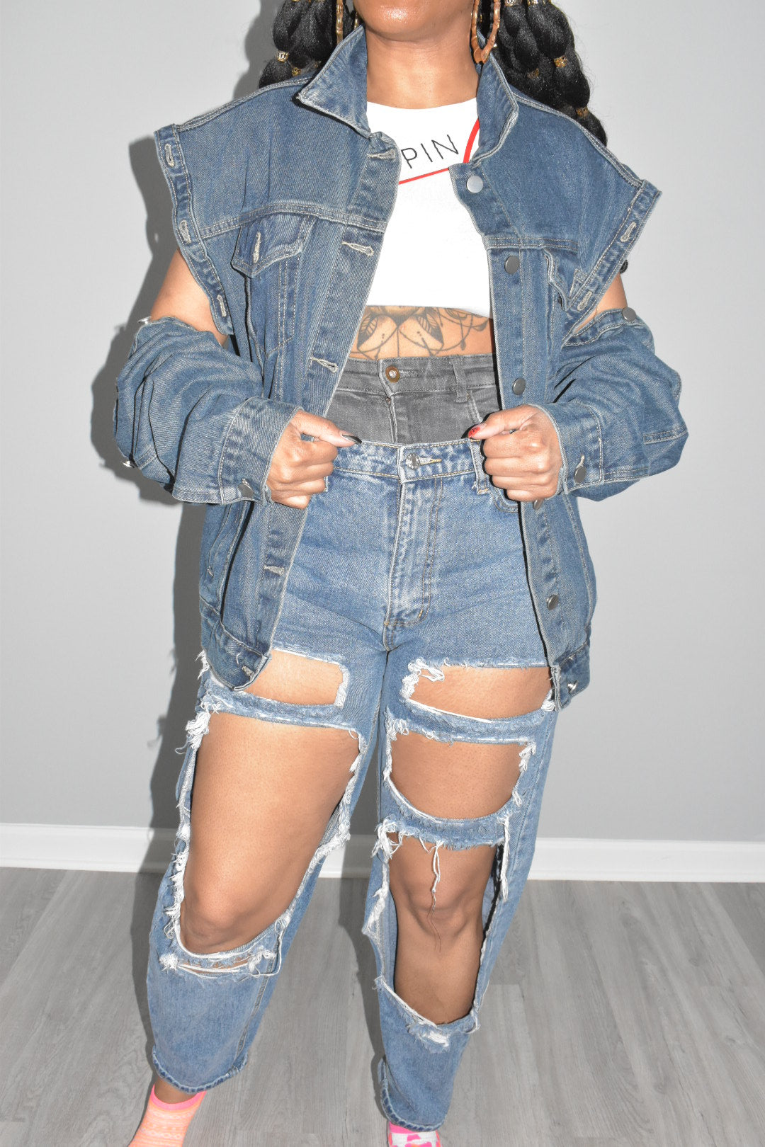 POPPIN 2 in 1 Denim Jacket