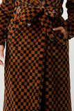 Laina Checkered Print Coat