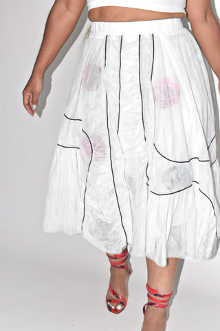 PPN Chic X Me Mix While Tulle Flower Skirt