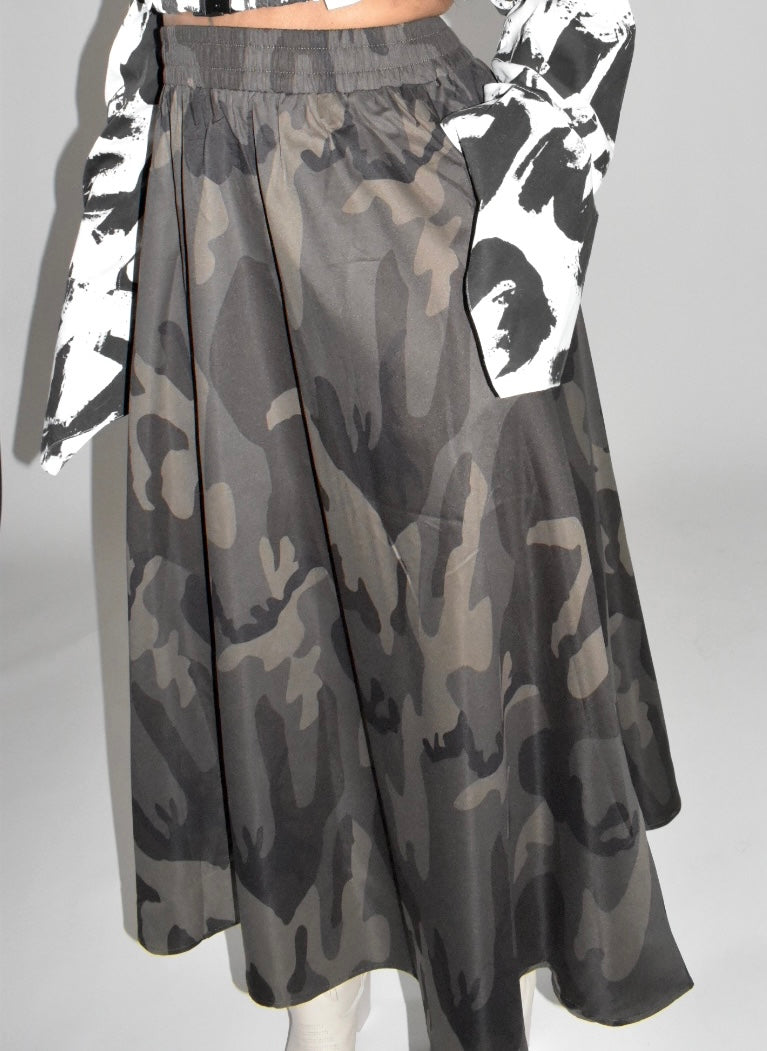 Cameron Camo A-Line Skirt