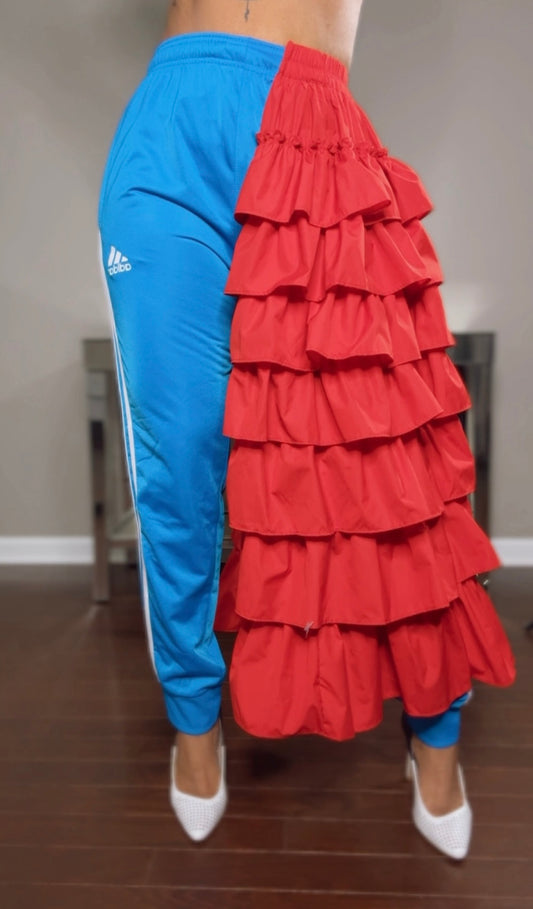 PPN PRJCT X Adidas Skirt/Pants Blue Red Combo