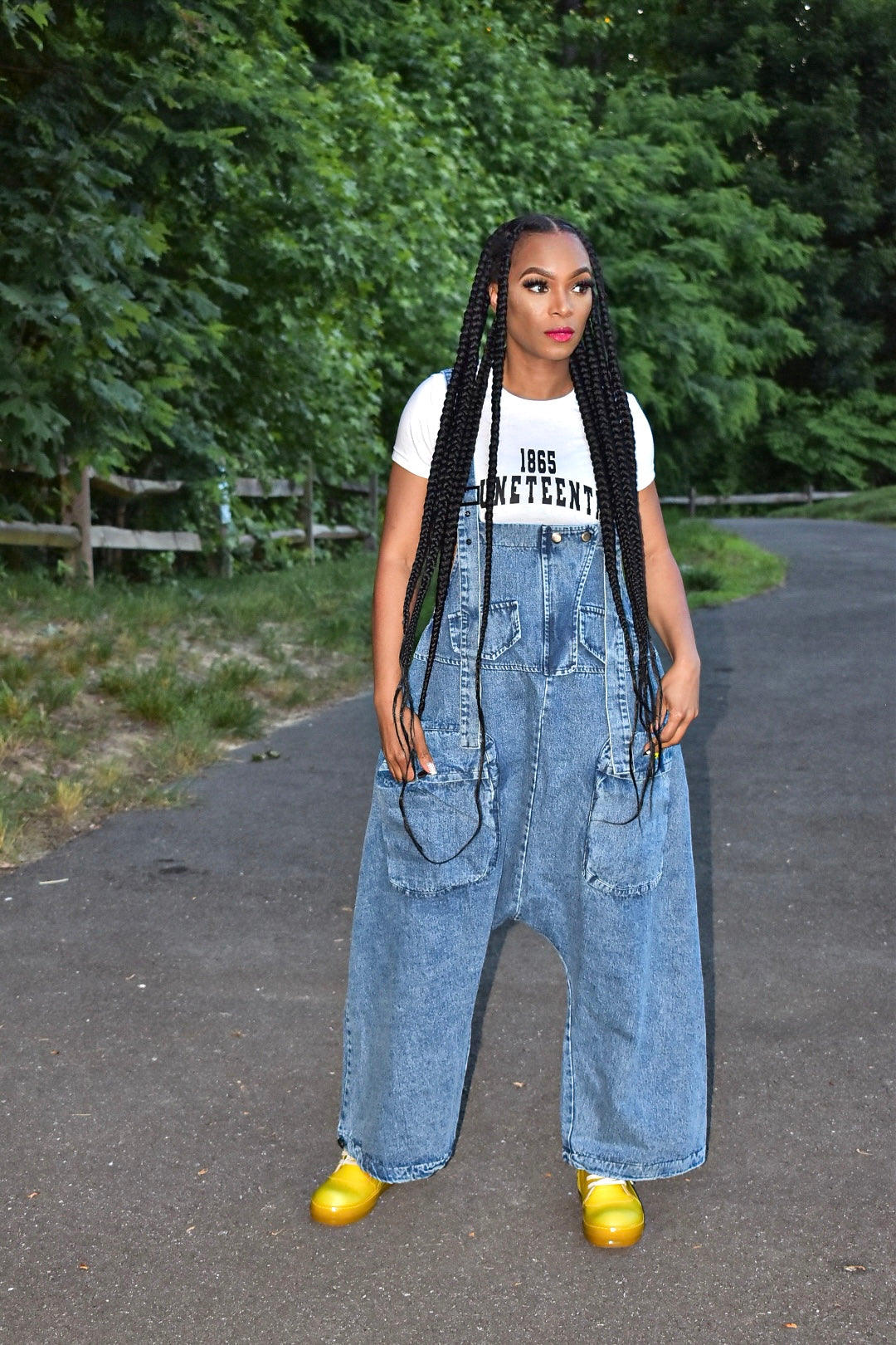 Blue Stoned Overall | Jumper