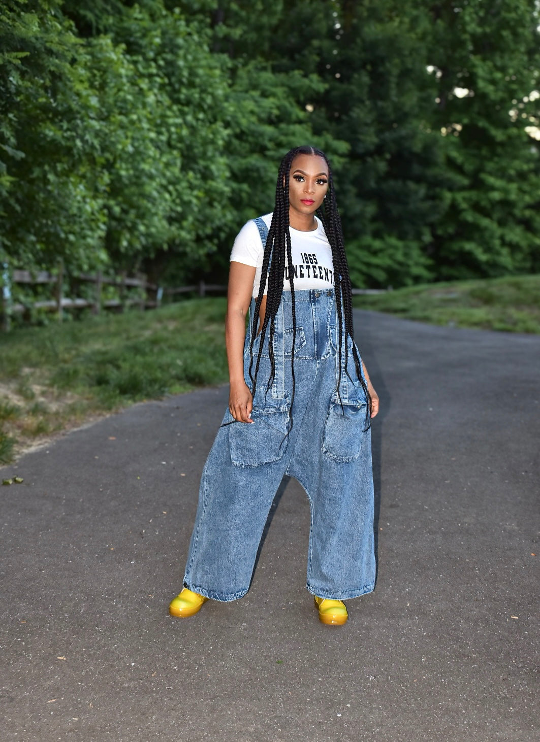 Blue Stoned Overall | Jumper