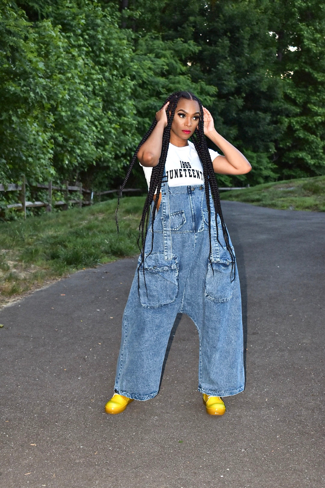 Blue Stoned Overall | Jumper