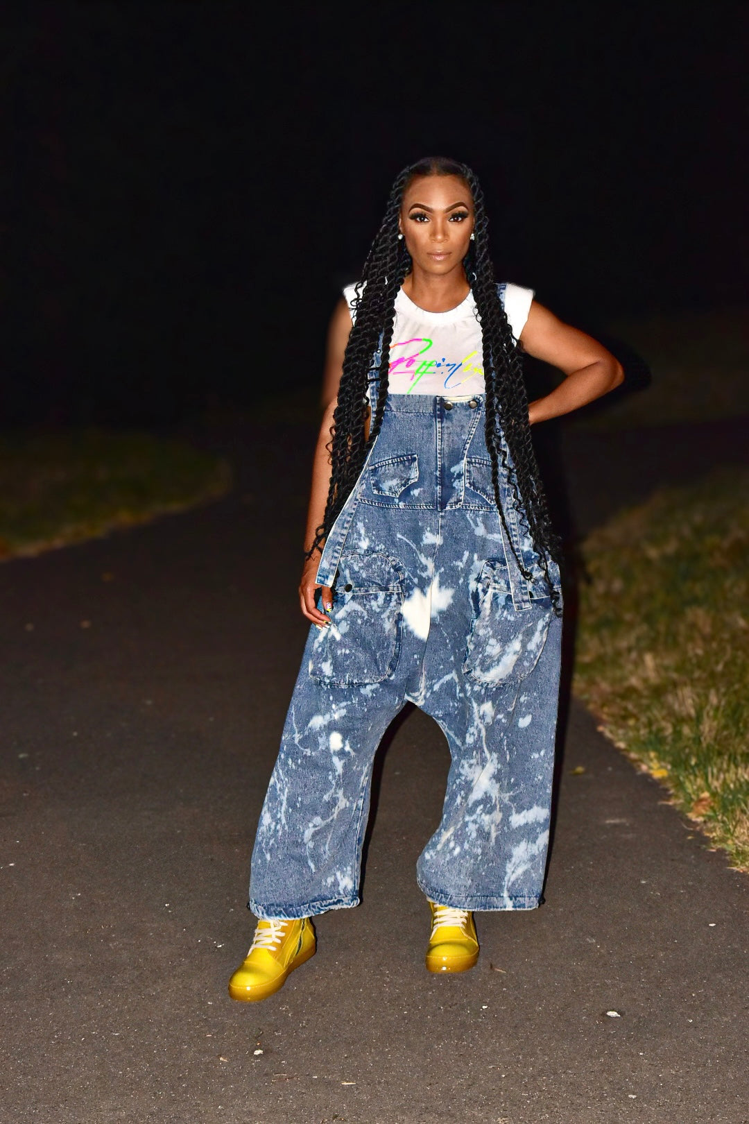 Blue Stoned Overall | Jumper