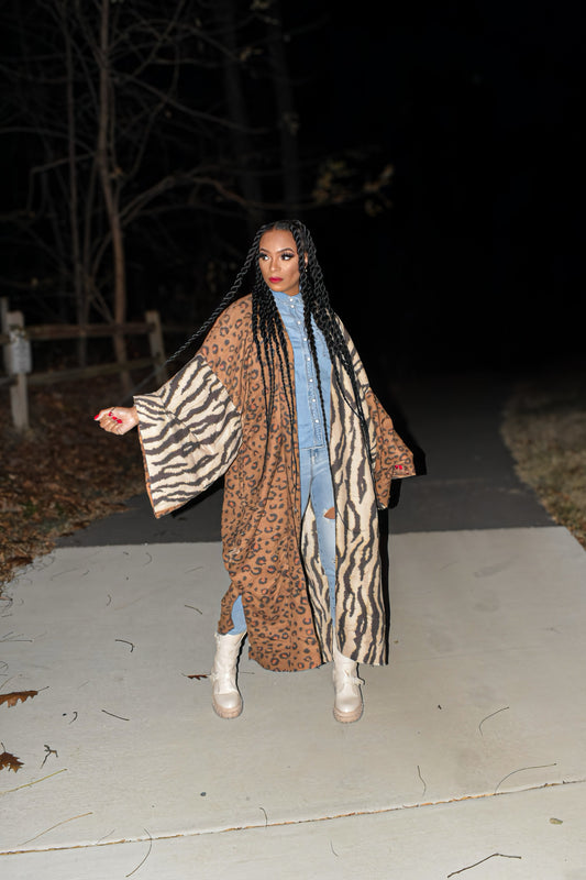 Kina Leopard/Zebra Print Cardigan