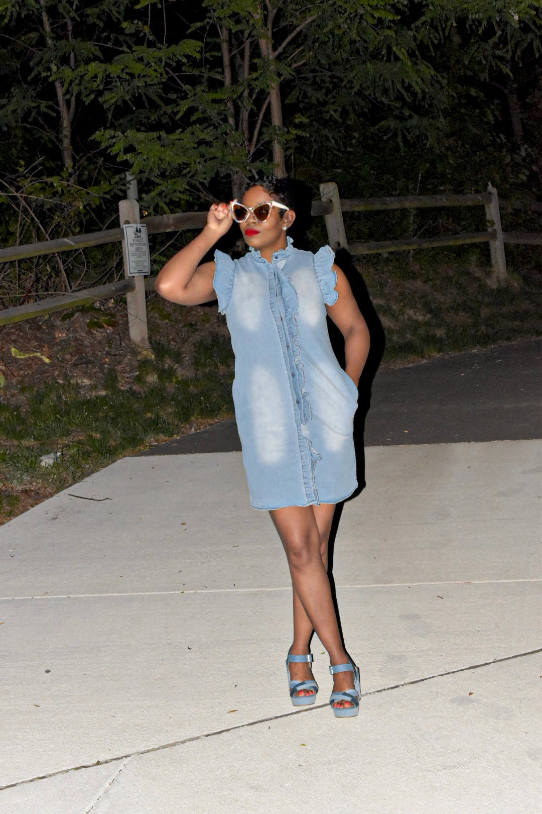 Naomi Stretched Denim Dress