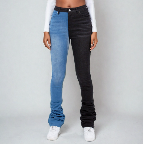 Toni Two Toned Stacked Jeans