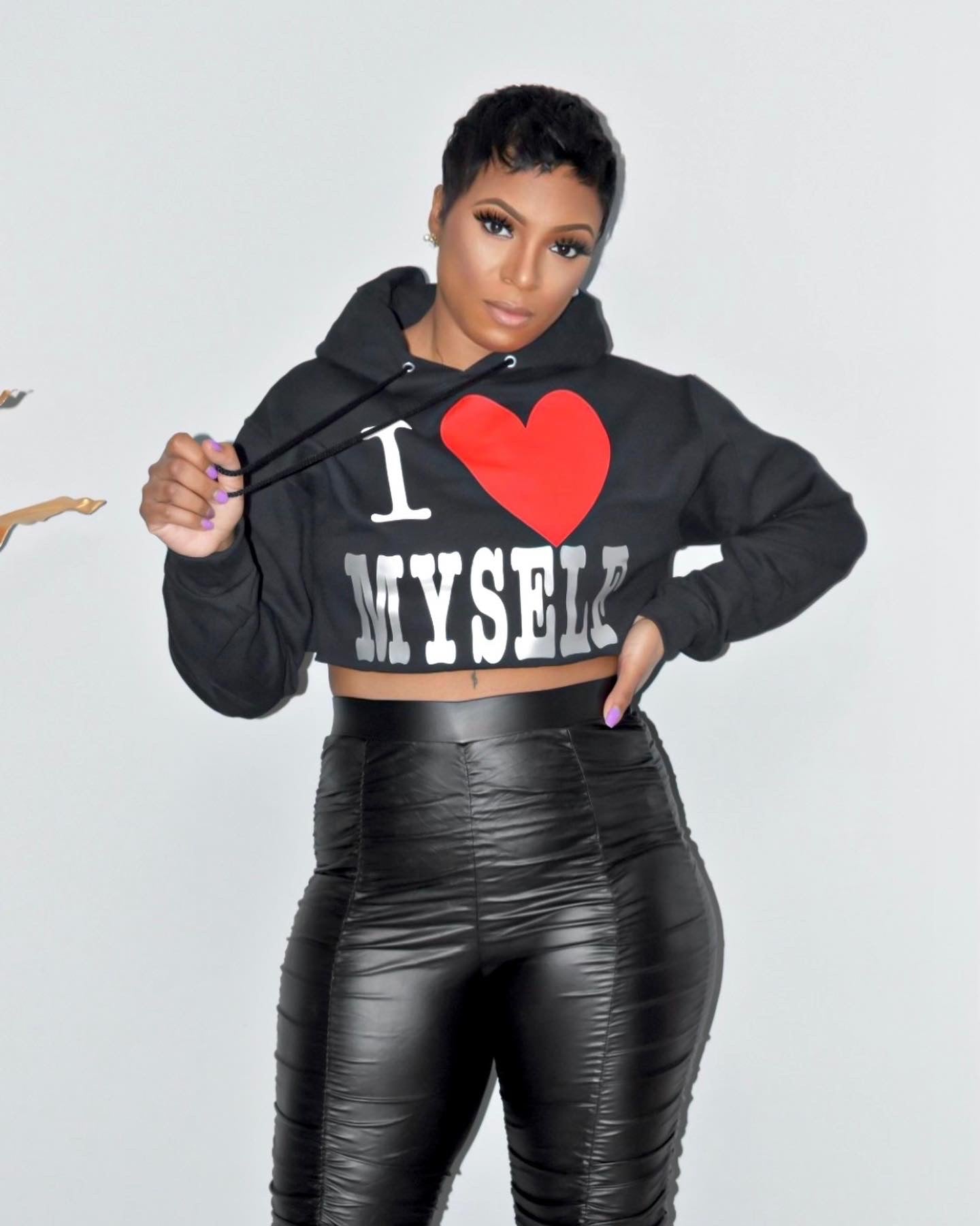 I Love Myself Hoodie - Black