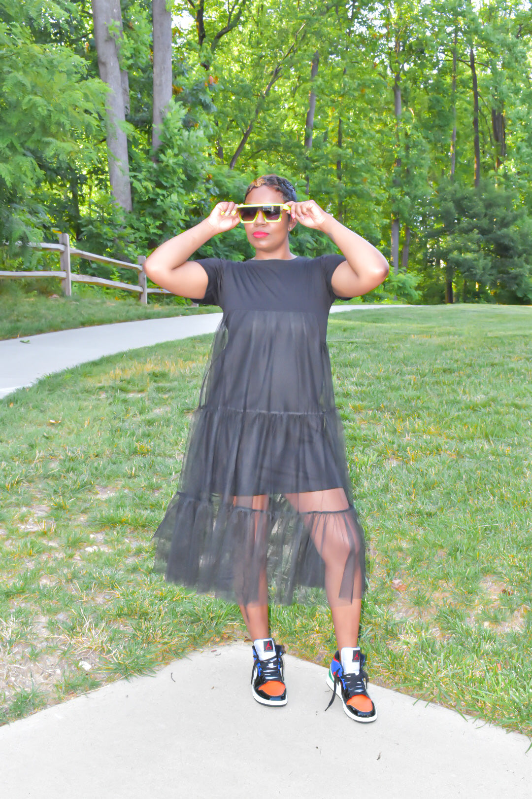 Pre-Order of the POPPIN Tulle Short Sleeved Dress