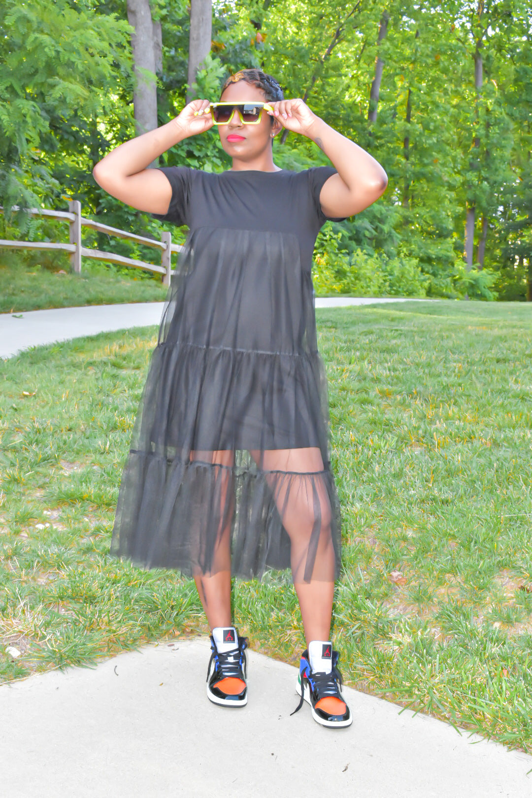 Pre-Order of the POPPIN Tulle Short Sleeved Dress