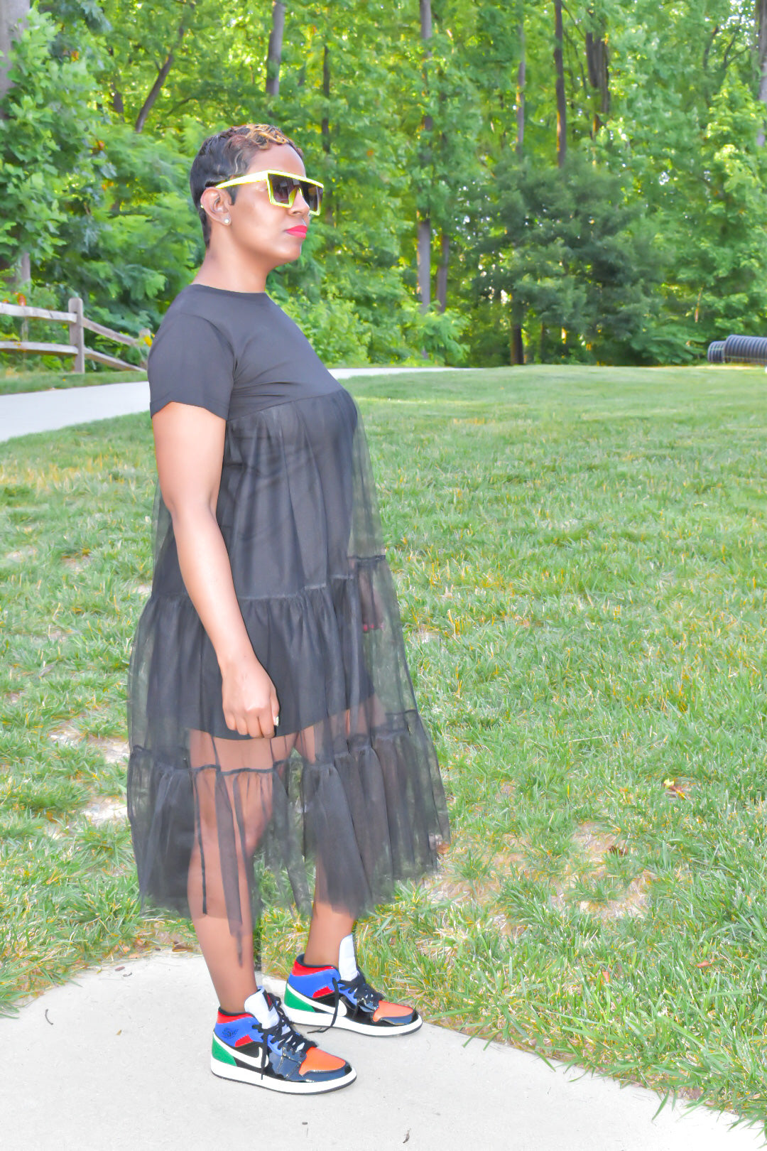 Pre-Order of the POPPIN Tulle Short Sleeved Dress