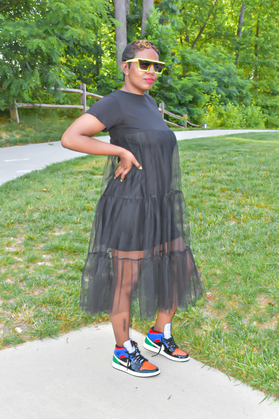 Pre-Order of the POPPIN Tulle Short Sleeved Dress