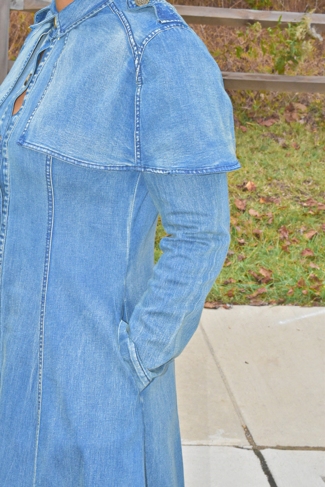 Vintage Cape Denim Dress