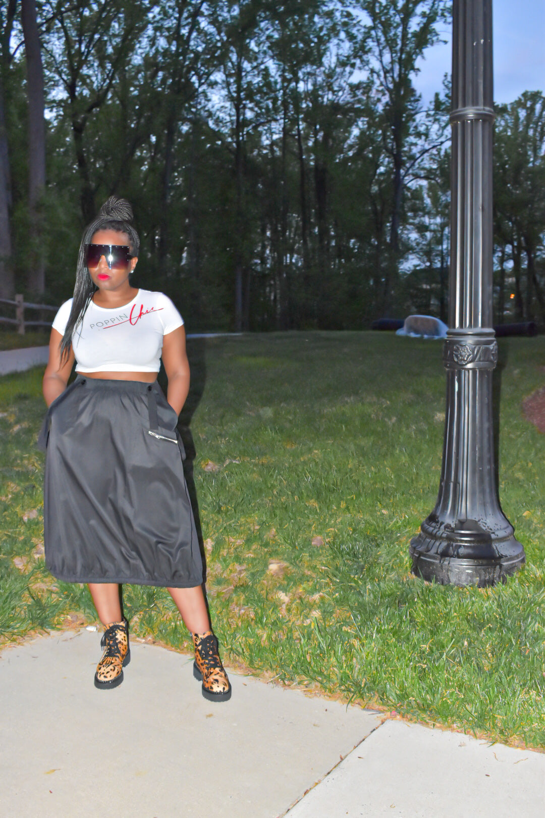 Black POPPIN Overall Skirt