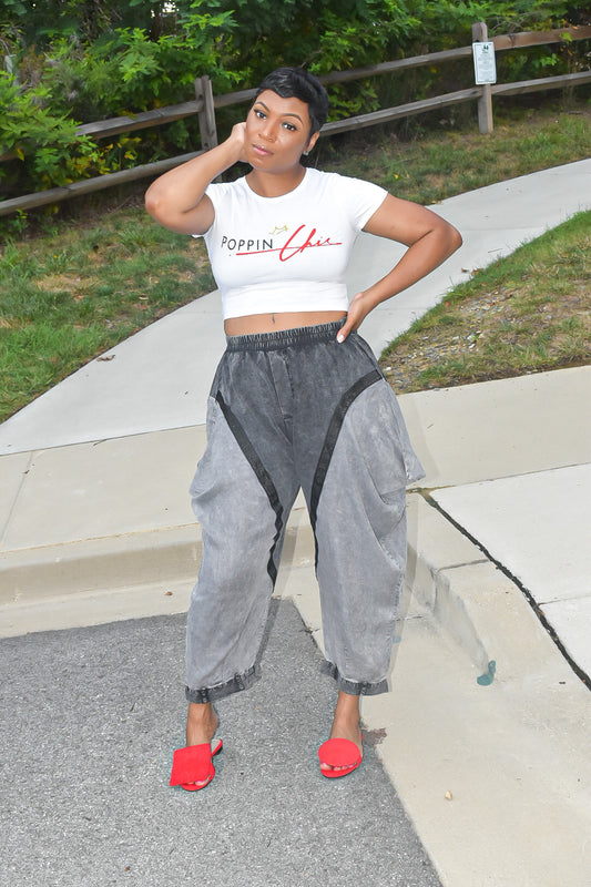 POPPIN High Waist Wing Pants