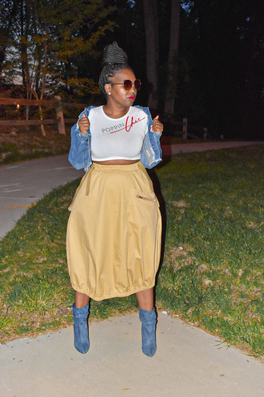 Camel POPPIN Overall Skirt