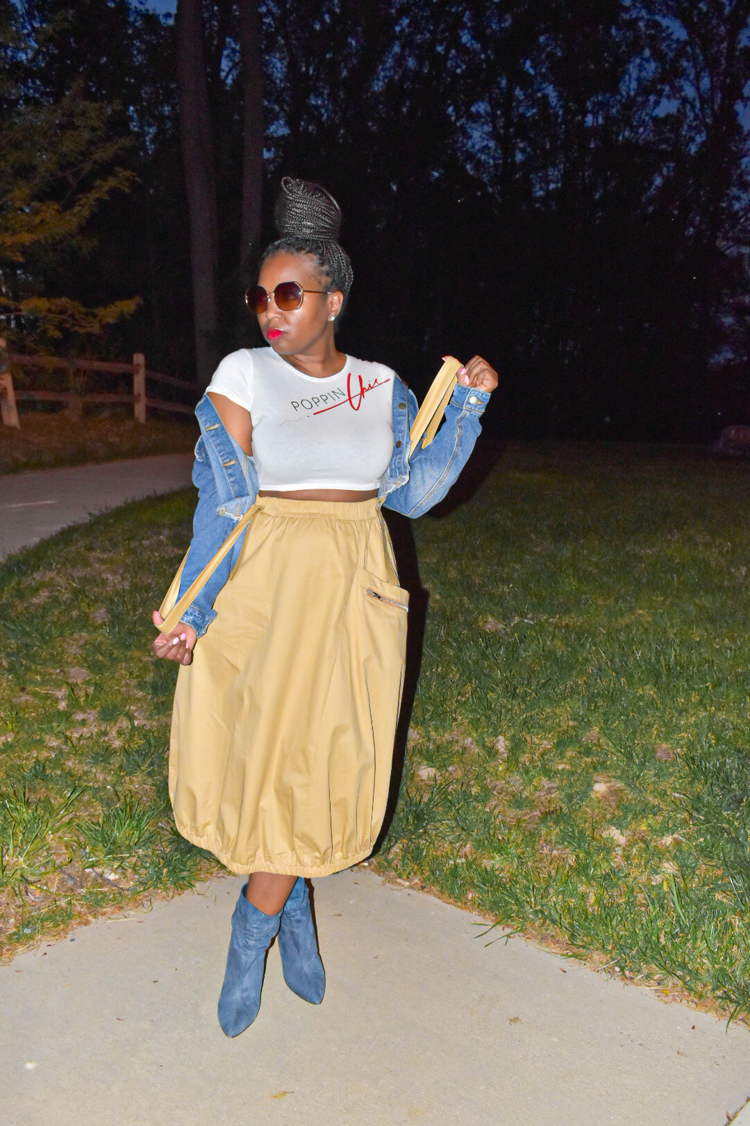 Camel POPPIN Overall Skirt