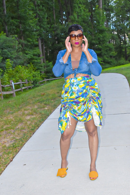 POPPIN Adjustable Floral Skirt