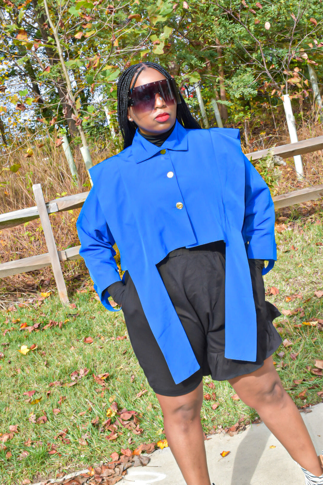 Royal Cropped Blue Jacket