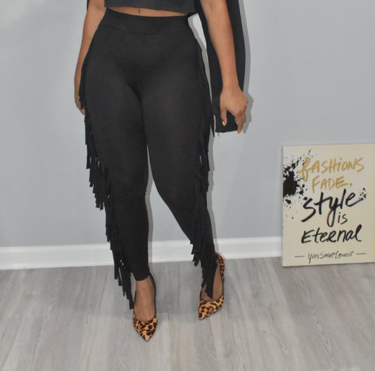La La Fringed | Leggings