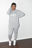 POPPIN Grey Sweatsuit with Reflective Logo