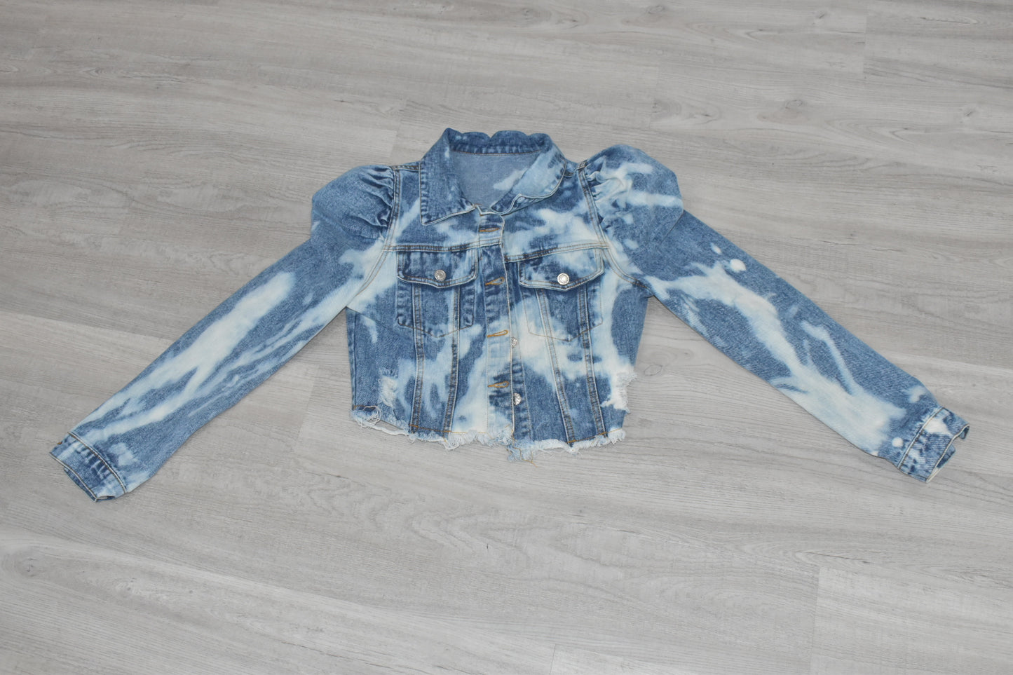 Bleached Cropped Denim Jacket