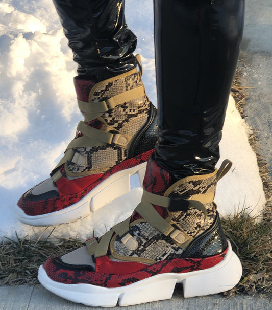 POPPIN Snakeskin Sneakers