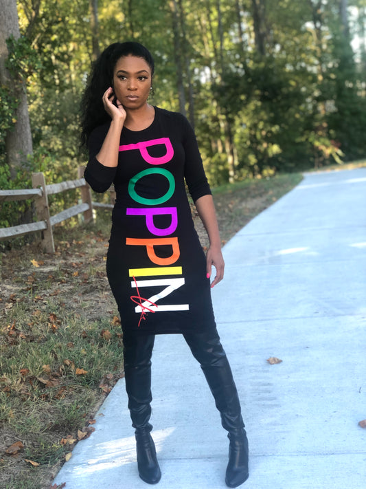 Rainbow POPPIN Mid Sleeved Dress