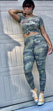 POPPIN in Distressed Camo Two Piece Set