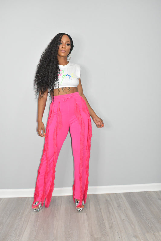 Exclusive My Tassel is POPPIN Pink Pants (Long Length)