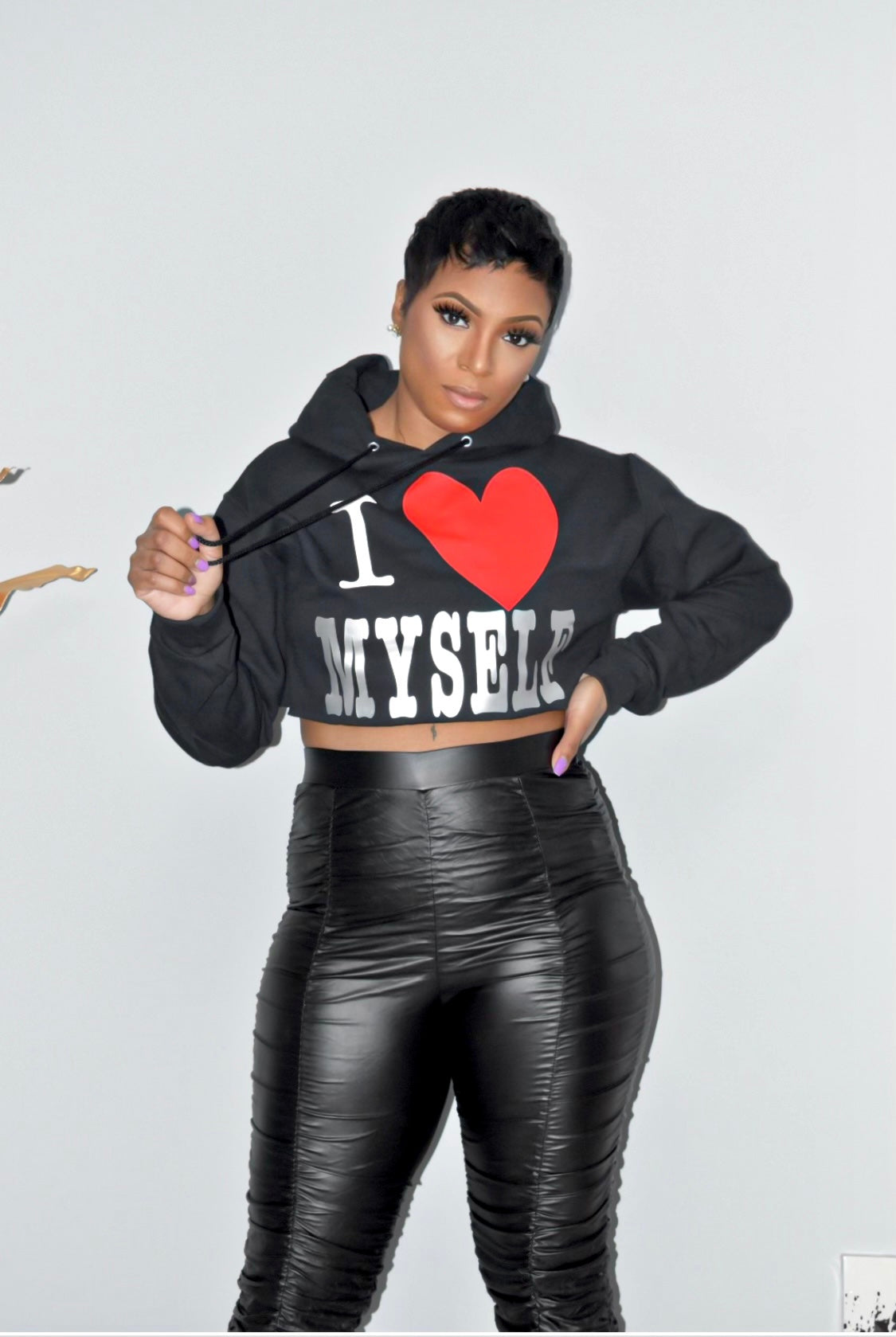 I Love Myself Hoodie - Black