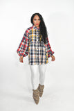 Pepe Plaid Collared Button Up
