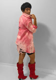K. Monique Pink Stonewashed Jean Dress