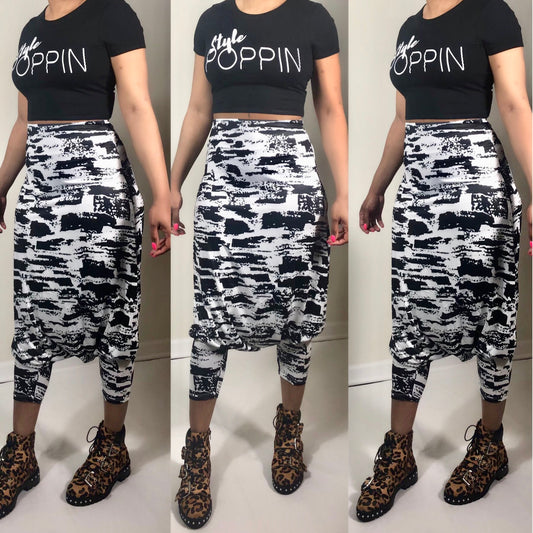 POPPIN Abstract Harem Pants