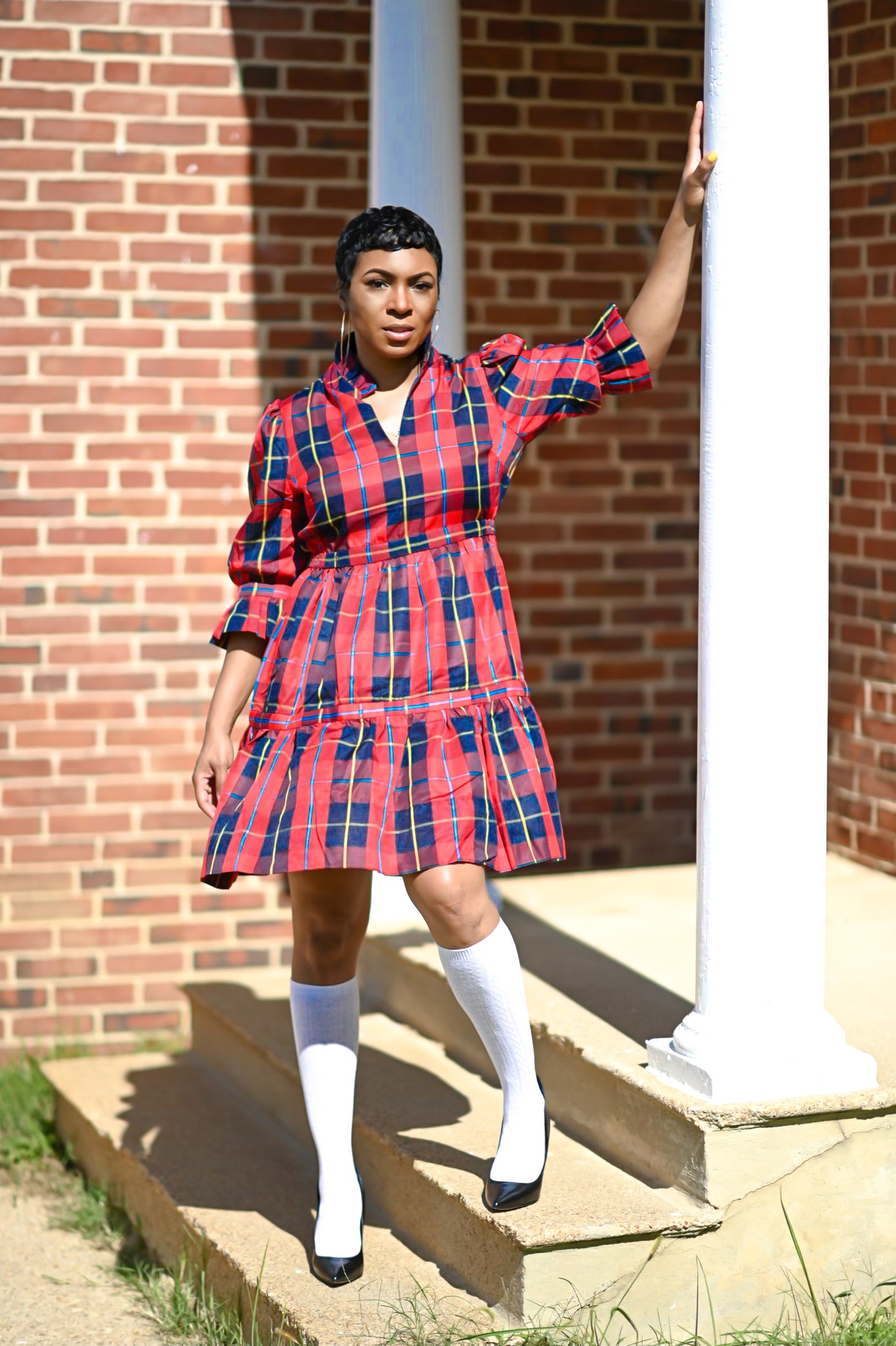 Miseducation Red Plaid Dress