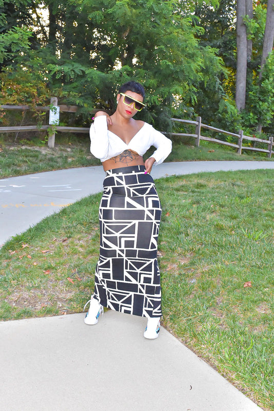 Kima Abstract Maxi Skirt