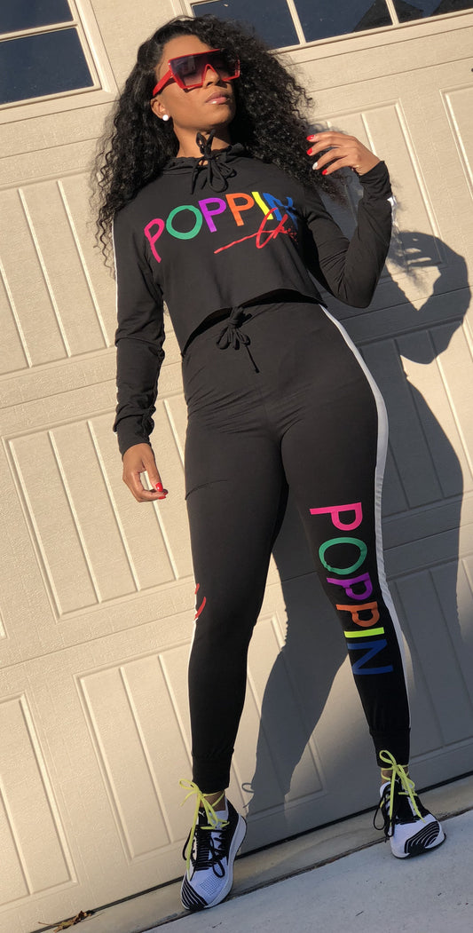 Black Rainbow POPPIN Jogger Set