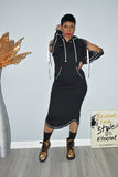 Don't String Me Along Hooded Sweat Dress