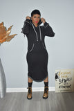 Don't String Me Along Hooded Sweat Dress