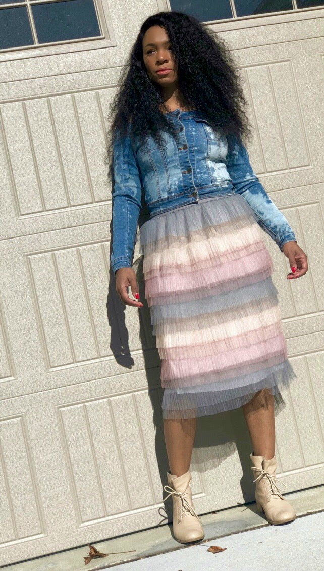 POPPIN Layered Tulle Skirt