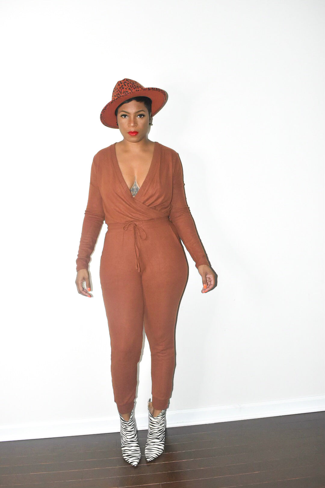 Fall In Love Hazelnut Jumpsuit