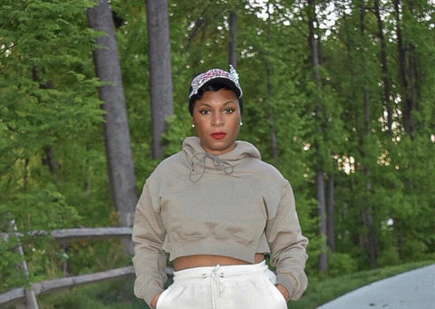 POPPIN Reconstructive Cropped Hoodie
