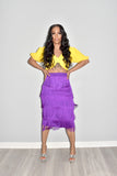 Purple Reign Fringed Skirt