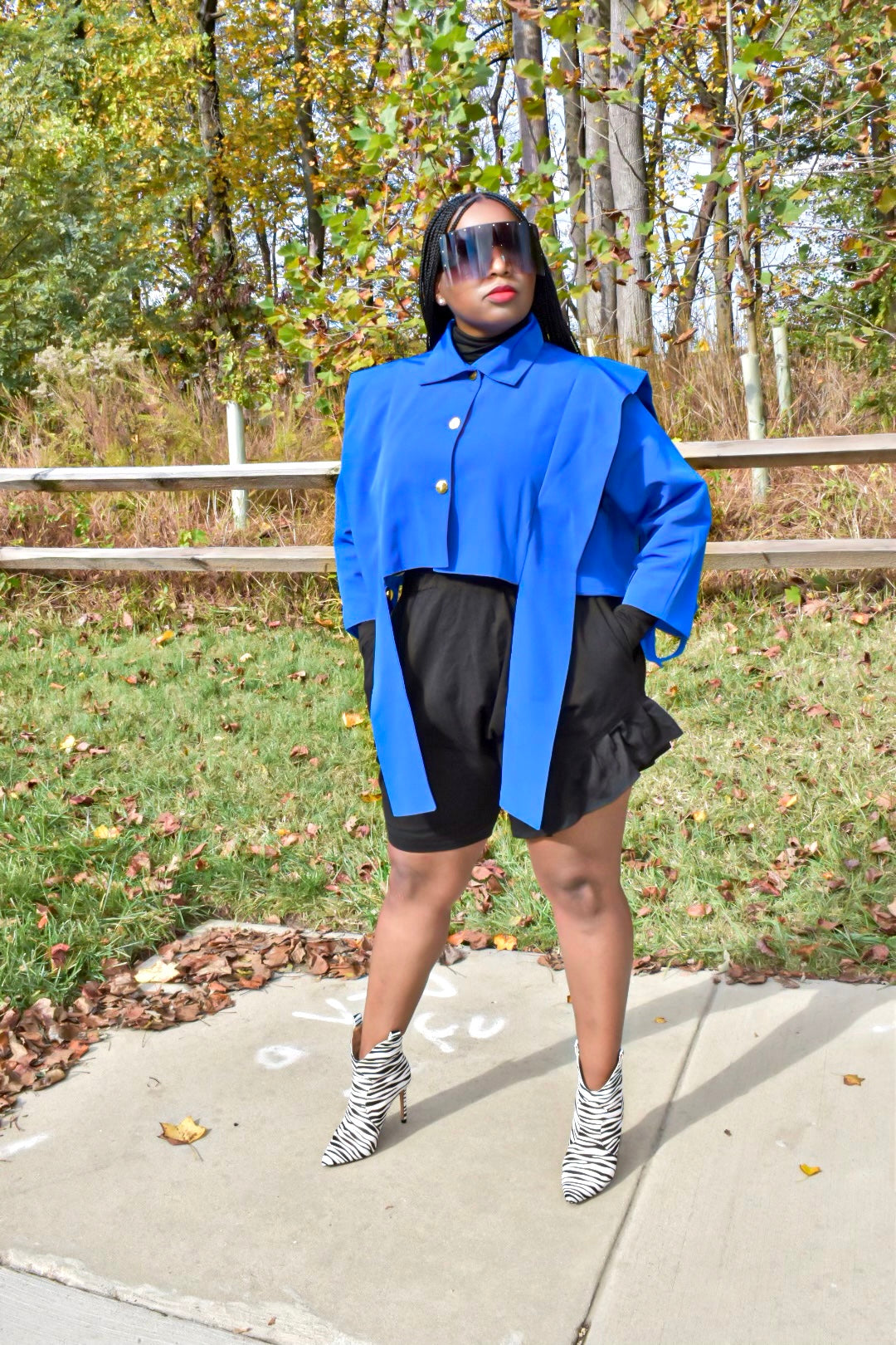 Royal Cropped Blue Jacket