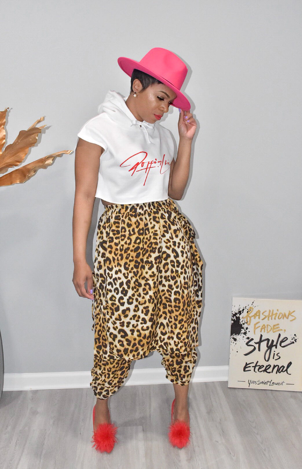 Leopard Skirt Harem Pants