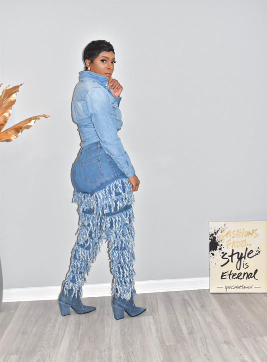 Fringed Denim Jean