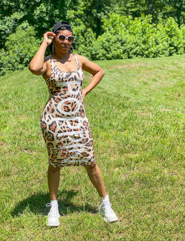 POPPIN Leopard BodyCon Dress