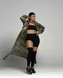 Limited Edition POPPIN Chic and Gracing Garments Collab Army Fatigue Jacket